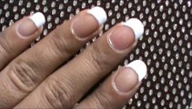 My French Manicure nails - french tip nails in french mani