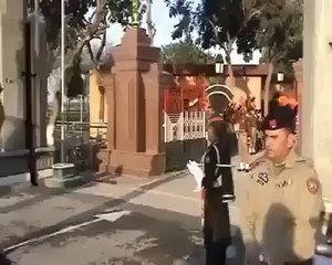 Indian Army guy slipped in Parade at Wahga Border