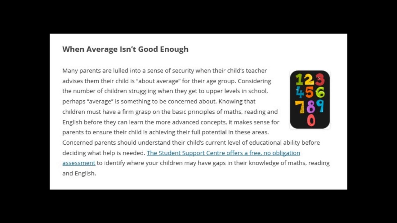 Student Support Centre – Establishing the Basics in Children’s Education