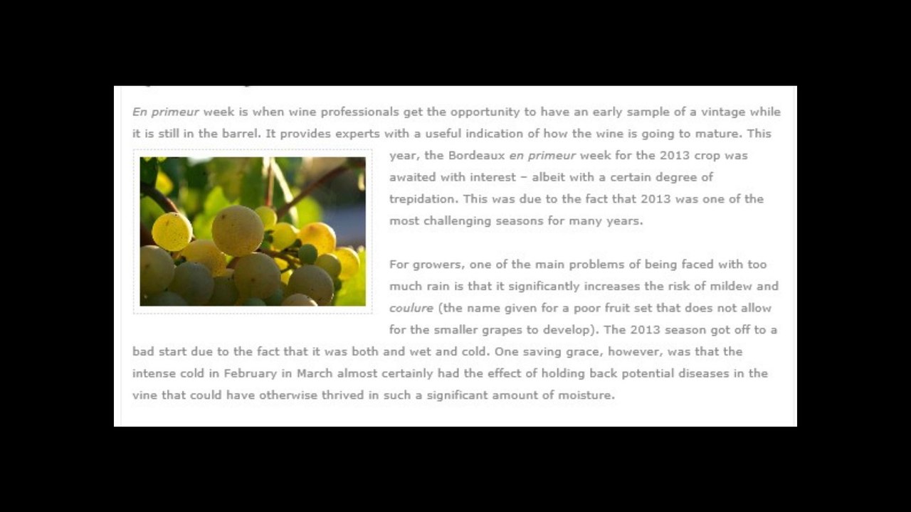 Imperial Wines of London awaits last year’s Bordeaux with interest