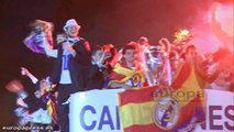 Real Madrid con la 10ª copa Champions en Cibeles