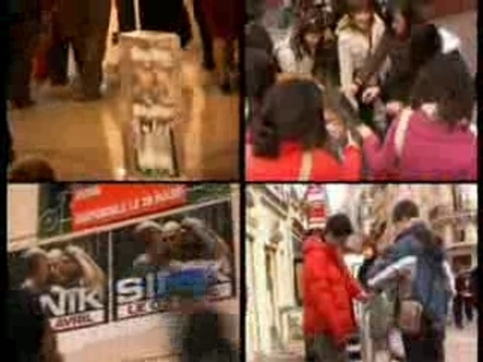 Video sinik installation des cube de gla