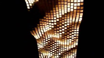 Fascinante lampe design 3D en film electroluminescent