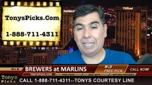 Miami Marlins vs. Milwaukee Brewers Pick Prediction MLB Odds Preview 5-25-2014