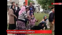 Ünye'de otomobil ile minibüs çarpıştı