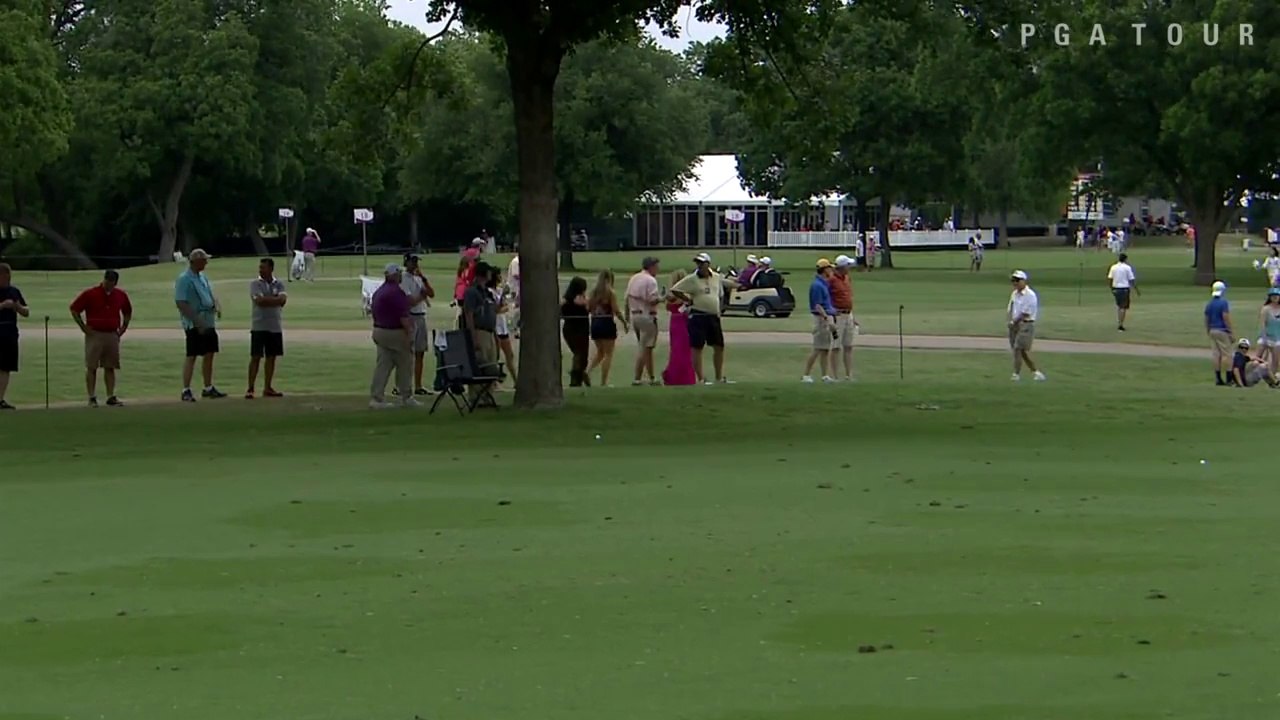 Un golfeur shoot un oiseau en plein vol!