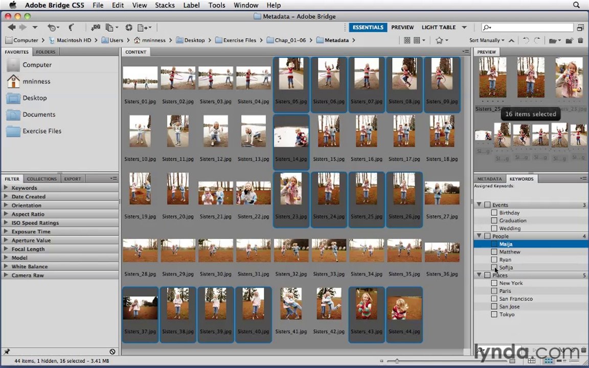 Photoshop CS5 Essential Training-10-Creating and applying keywords to images