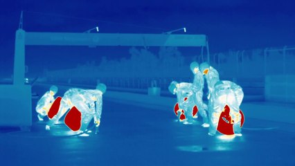 Thermal images of a BMW M4 DTM pit stop