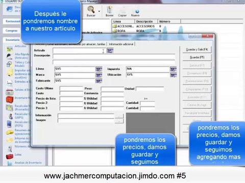 Como dar de alta articulos - My Business POS