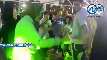 الشباب يرقصون على أغنية "بشرة خير" على المراكب النيلية لتأييد "السيسي"