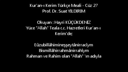 Kur-an-ı Kerim Türkçe Meali - Cüz 27