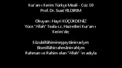 Kur'an-ı Kerim Türkçe Meali - Cüz 10