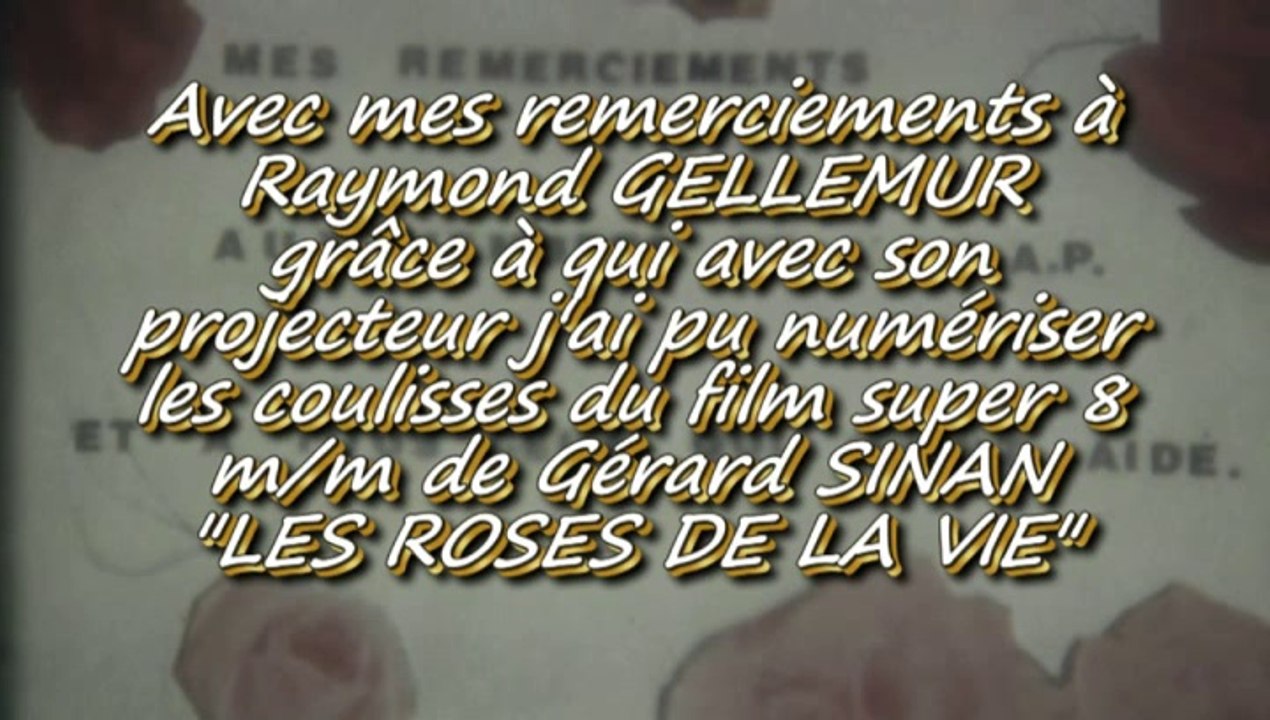 MICHOU W-D.D. - PRESENTE - PENDANT LE TOURNAGE DU  FILM DE GERARD SINAN - LES ROSES DE LA VIE.