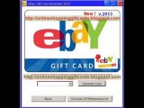 Free shopping everyday with eBay Gift Card Generator 2013