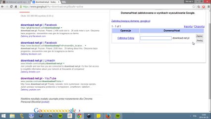Jak blokować wyniki wyszukiwania w Google