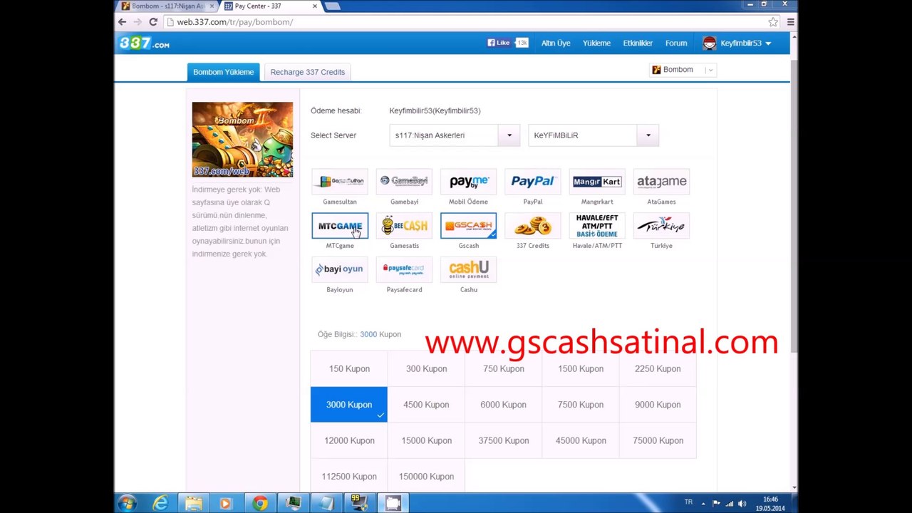 Bombom Oyunu Cash Yükleme