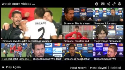 Diego Simeone applauded by journalists in press conference