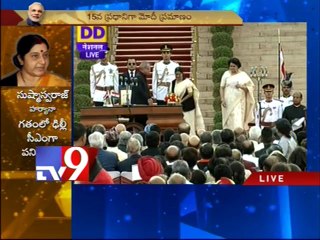 Sushma Swaraj takes oath as Cabinet minister
