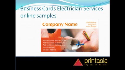 Electrician services advantage of Visiting cards | Printasia.in