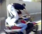 watch this cheeti lahori girl with bike one wheeling.