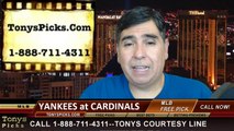 St Louis Cardinals vs. New York Yankees Pick Prediction MLB Odds Preview 5-26-2014