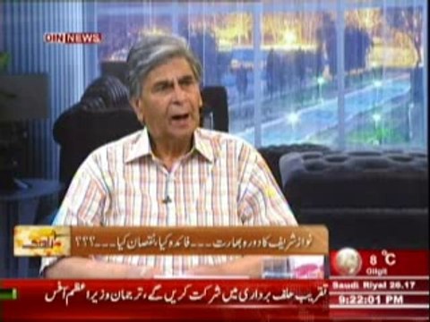 Zavia (Nawaz Sharif Ka Dorah Bharat ... Faida Kya Nuksan Kya ??) 24 May 2014 Part-1