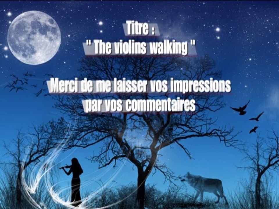 "The Violins Walking" Chris, Piano, Violon, Vidéo Musique, Composition musicale.