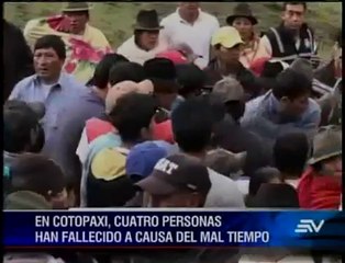 Mueren dos niños en deslave Cotopaxi