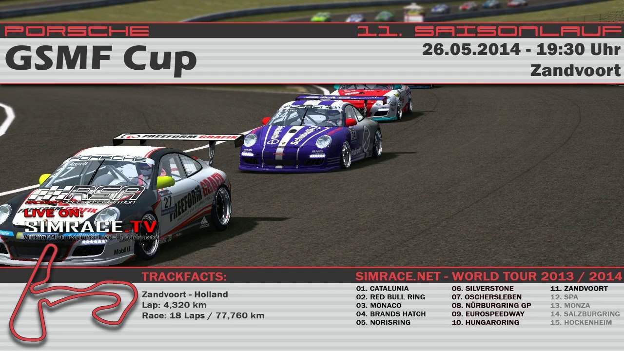 GSMF Porsche GT3 Cup - Lauf 11in Zandvoort