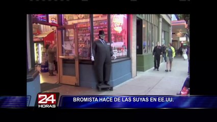 EEUU: broma del muñeco inflable puso los pelos de punta a transeúntes