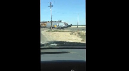 Train Hits Semi-Truck In California