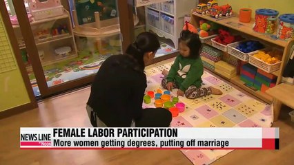 Labor participation level of Korean women in 30s hits new high