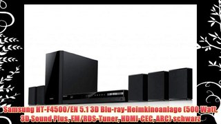 Samsung HT-F4500/EN 5.1 3D Blu-ray-Heimkinoanlage (500 Watt 3D Sound Plus FM/RDS-Tuner HDMI-CEC