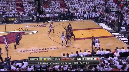 LeBron AMAZING Off Balance 3-Pointer vs Pacers - Game 4