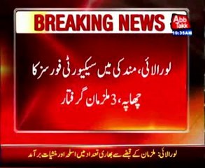 Security forces raids in Loralai, 3 arrest