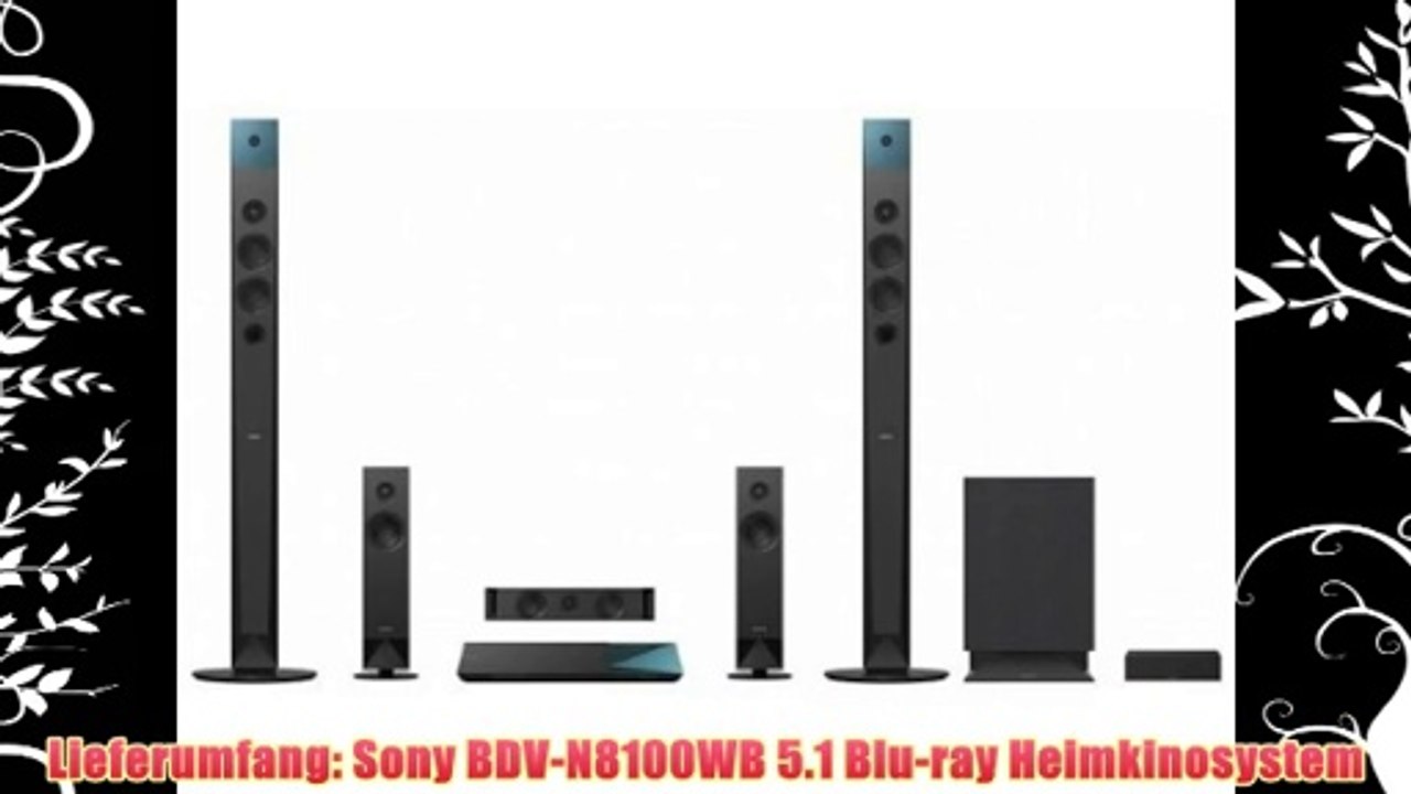 Sony BDV-N8100WB 5.1 Blu-ray Heimkinosystem (1000Watt / 4k UltraHD Upscaling / 3D / W-LAN Bluetooth