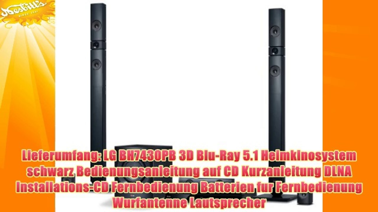 LG BH7430PB 3D Blu-Ray 5.1 Heimkinosystem (HDMI) schwarz