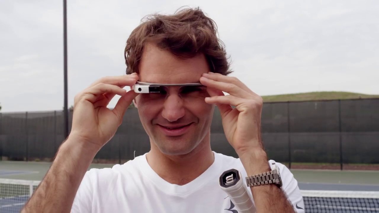 Roger Federer Google Glass