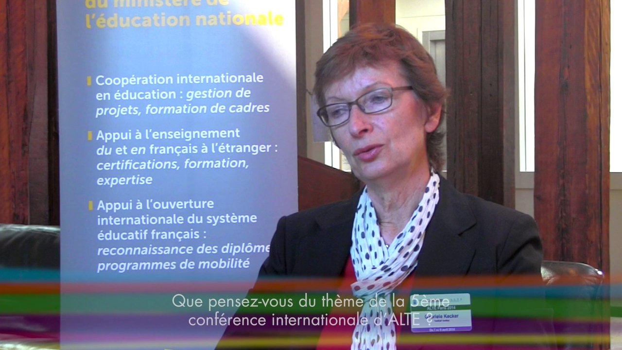5è conférence internationale ALTE, interview de Gabriele Kecker