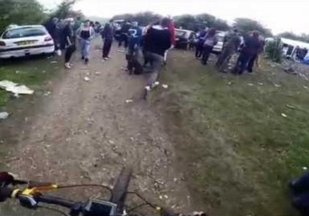 Cyclists Disturb a Lively Rave in the Park
