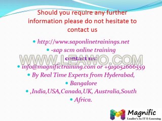 Online Knowledge Product SAP SCM 7.0  online training