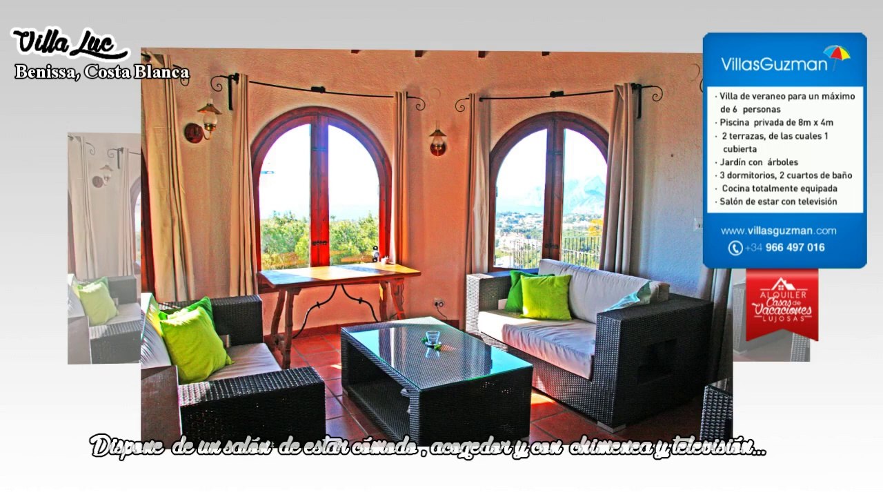 Alquiler villas, Benissa, Costa Blanca, villa Luc
