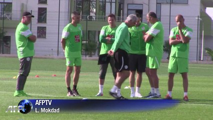 Algeria football team trains ahead of World Cup