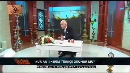 Nihat Hatipoglu Kuran Türkçe Okunur mu _