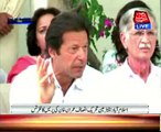 Islamabad: Chairman PTI Imran Khan addresses a press conference