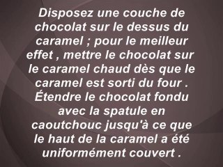Comment faire des carrés de chocolat au caramel french