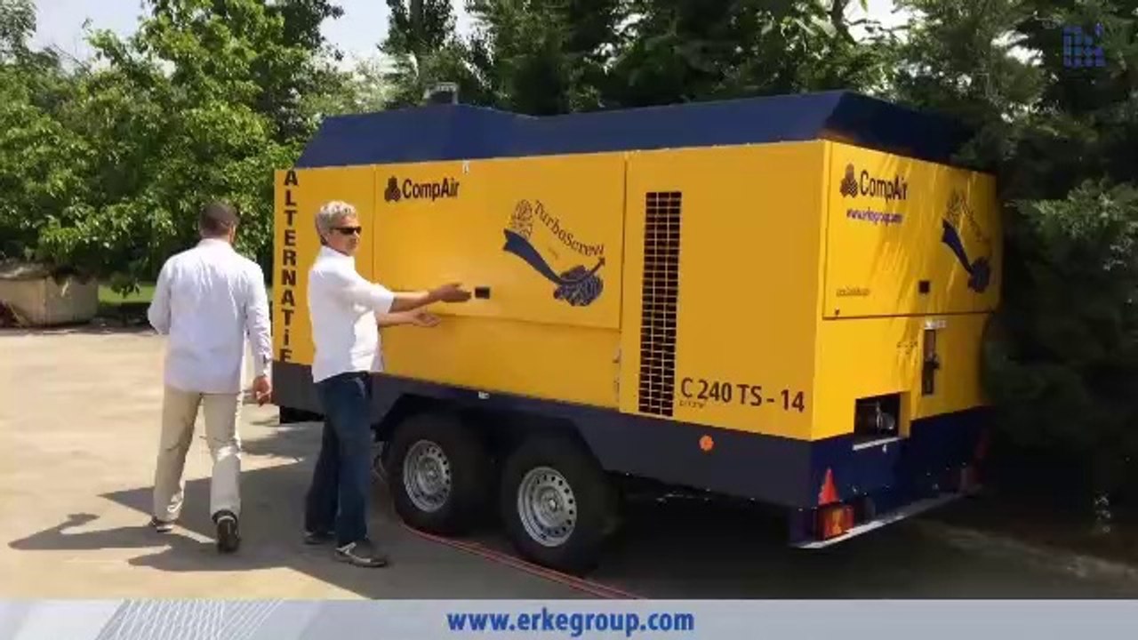 ERKE Dış Ticaret ltd., CompAir C-240 TS14 TurboScrew Diesel Portable Compressor - Alternatif Zemin