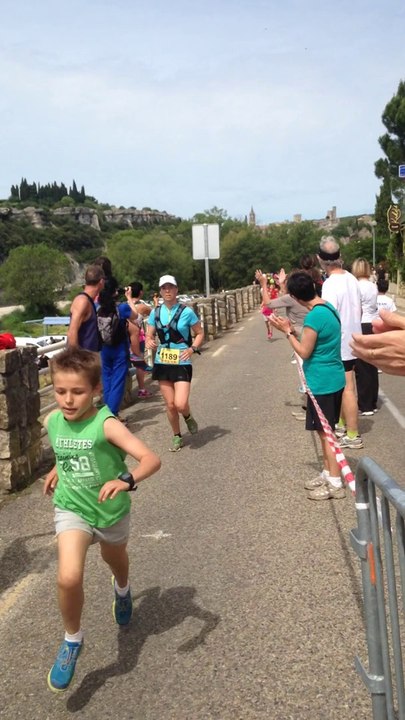L'arrivée de ma Paulinette - Trail des gorges de l'Ardèche 2014