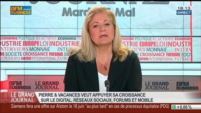 Françoise Gri, directrice générale du groupe Pierre & Vacances Center Parcs, dans Le Grand Journal - 27/05 1/4