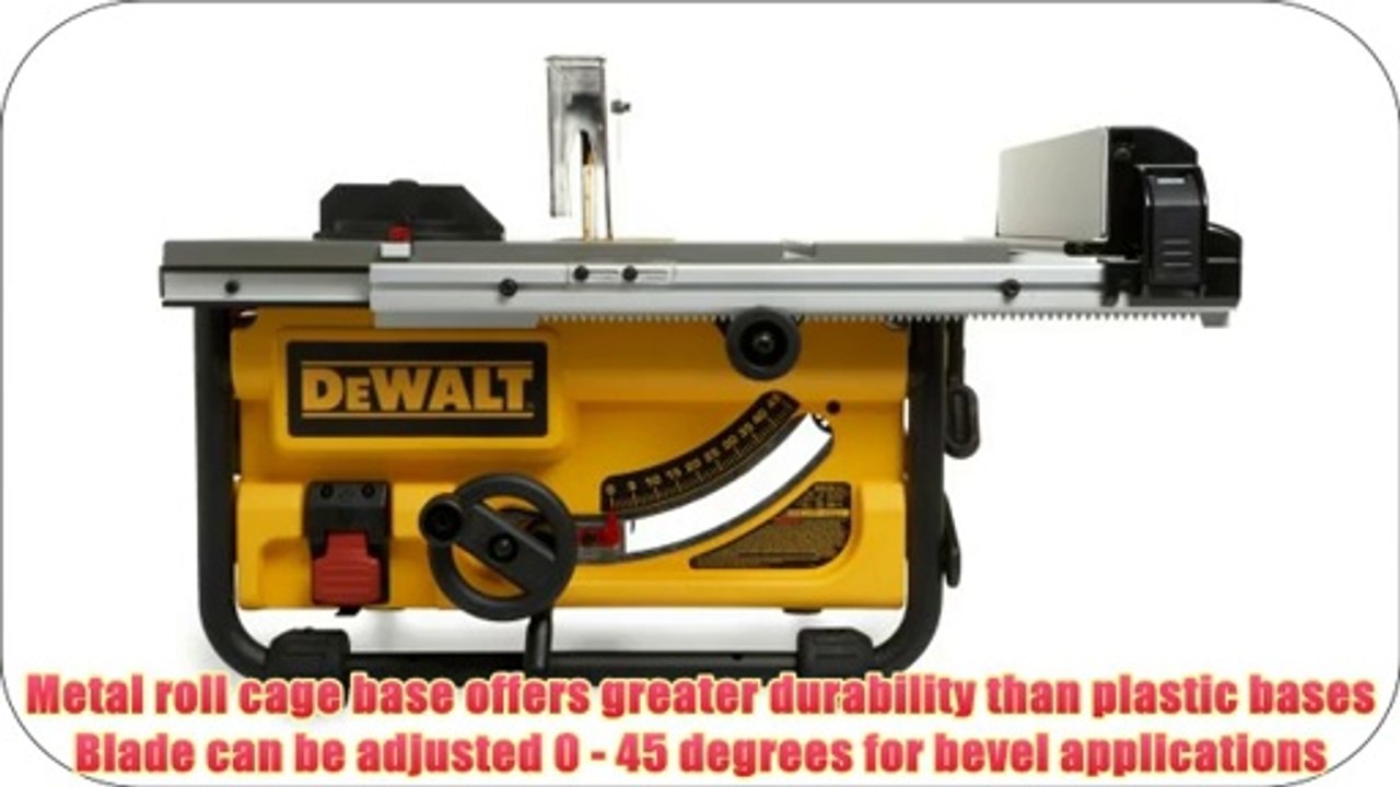 DEWALT DW745 10-Inch Compact Job-Site Table Saw with 20-Inch Max Rip Capacity